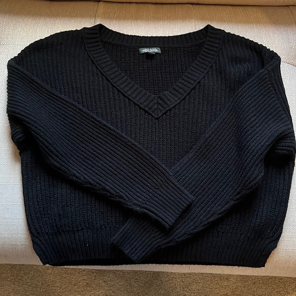 Wild Fable Black V-Neck Sweater​